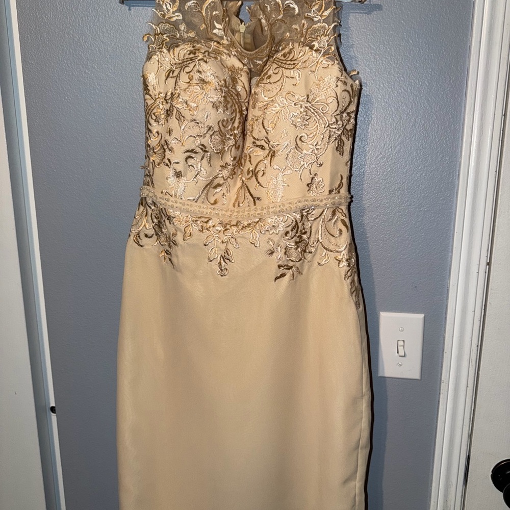 Elegant Cream Lace Dress
